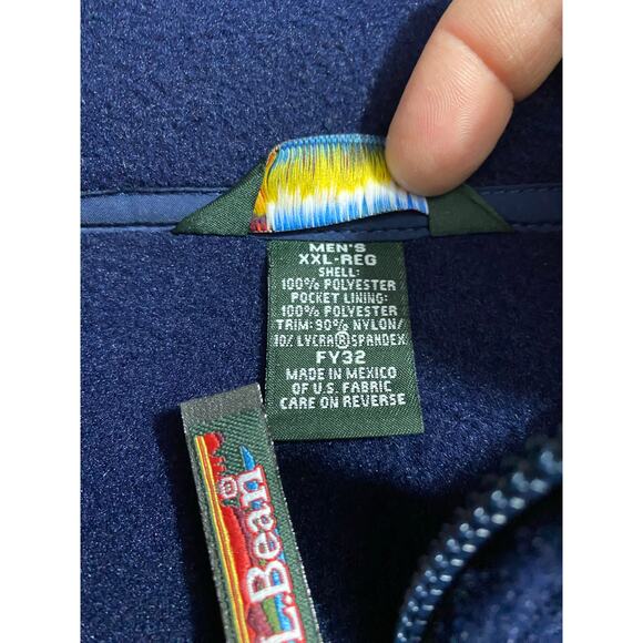 L.L.Bean Half-Zip Fleece Pullover – Men’s 2XL, Blue Soft Midweight Layer - Picture 8 of 9